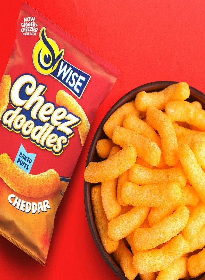 Wise Snacks Cheez Doodles Baked Puffs, Real Cheddar Cheese, Gluten Free, 0g Trans Fat, No Preservatives, 3.250 Ounce (12 Count), Gluten Free - Image 3